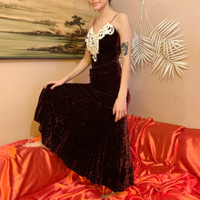 Jessica McClintock velvet maxi dress