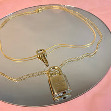 Repurposed lock + key necklace duo