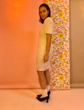 Silk sequin puff sleeve mini