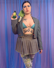 Adjustable snap pleated mini skirt