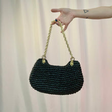 Bolso de mano de paja tejida MCM de los años 60