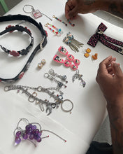 Barbell rhinestone flame collar