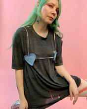 Micro sujetador denim corazón