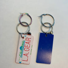 Novelty license single earrings- assorted