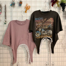 Camiseta de liga de encaje upcyled personalizada