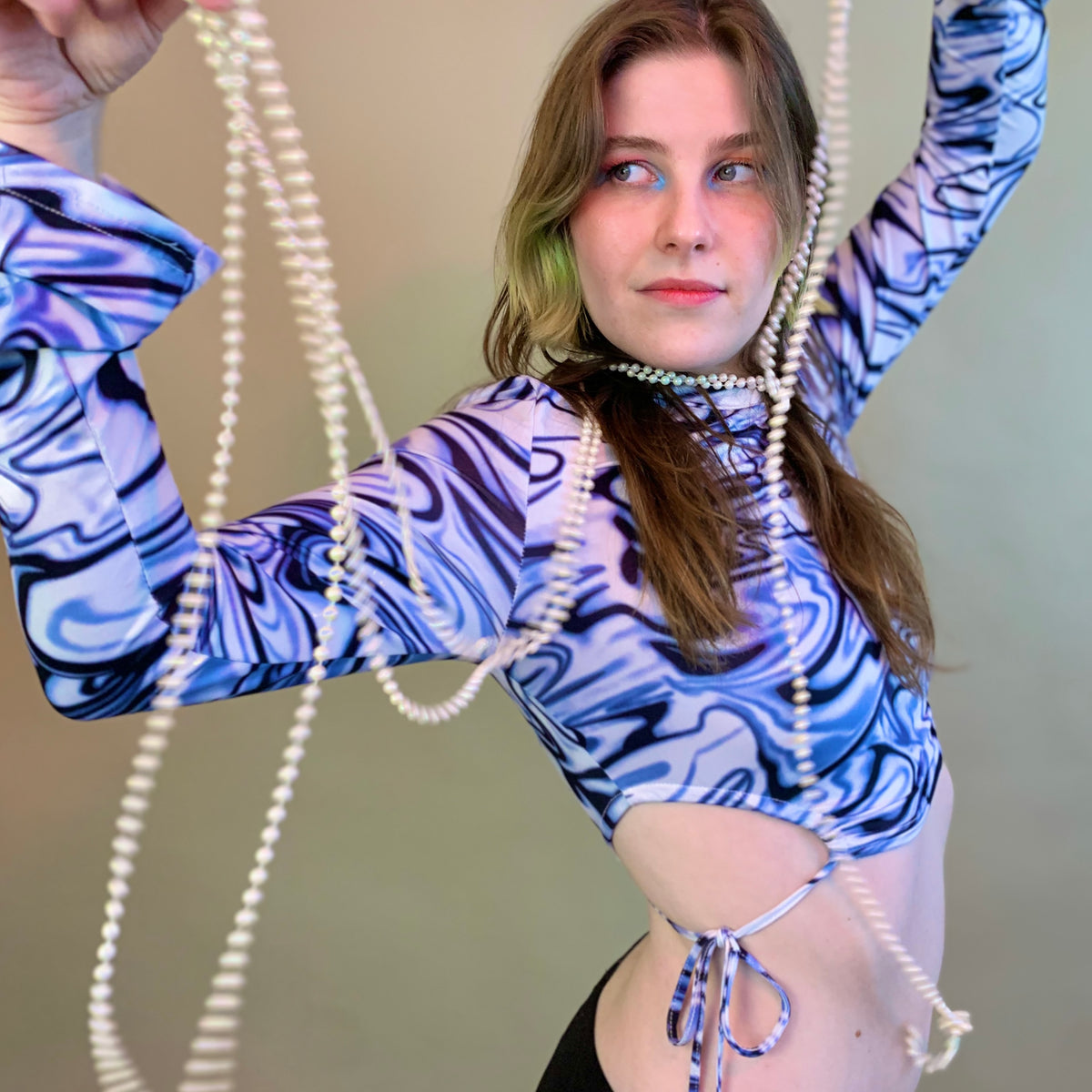 Swirly Y2K cutout top – Shop Journal Vintage