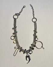 Barbell rhinestone flame collar