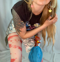 草莓扎染连裤袜