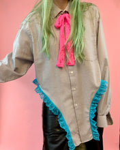 Lace negligee button down