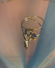 Rhinestone flame single earring