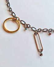 Mixed metal luxe hardware necklace