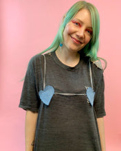 Micro sujetador denim corazón