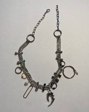 Barbell rhinestone flame collar