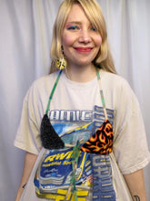 Glitter flame scrap bra top