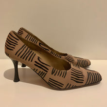 Tacones geo de tela con purpurina