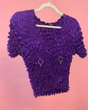 镂空紫色爆米花顶