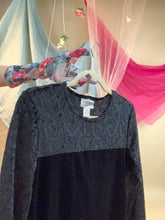 Velvet burnout long sleeve dress