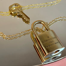 Repurposed lock + key necklace duo