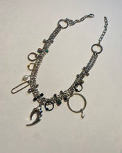 Barbell rhinestone flame collar