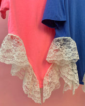 Custom upcyled pierced negligee tee