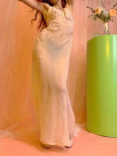 Sheer pastel appliqué slip dress