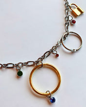 Mixed metal luxe hardware necklace