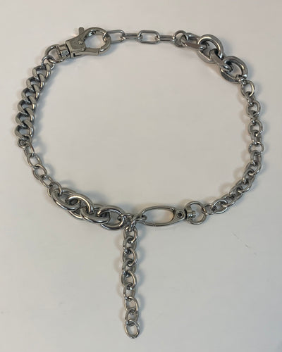 Mixed chain collar necklace