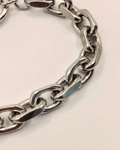 Chunky angular rolo steel bracelet
