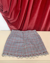 Upcycled grommet ring transformed skirt sample