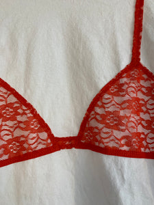 Custom trompe l’oeil lace bra tee