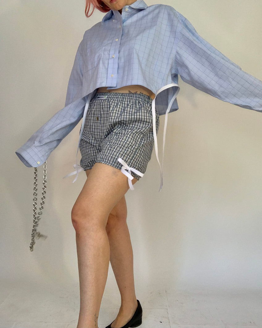 Custom bloomer bow boxer shorts
