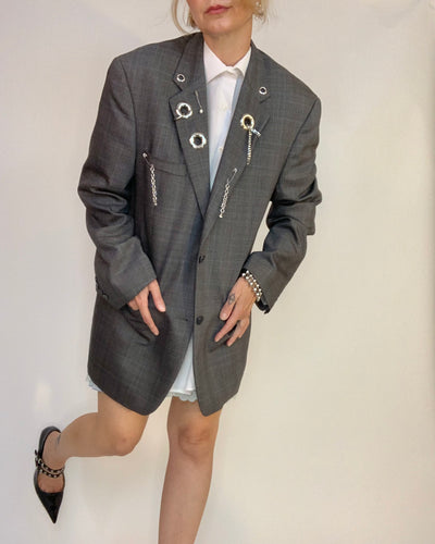 Custom jumbo grommet chain blazer