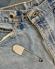 Upcycled Levis safety pin jorts