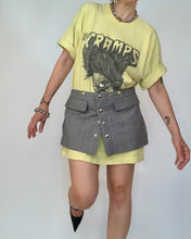 Custom upcycled mini snap belt skirt