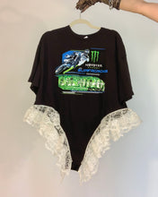 Upcycled Monster Nascar lace negligee tee