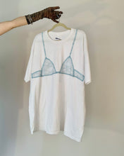 Custom trompe l’oeil lace bra tee