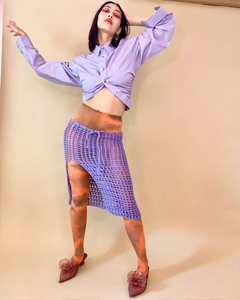 Terra cotta recycled tie dye tights