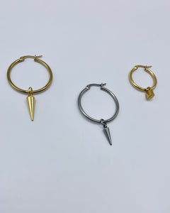 Assorted spike & lock single earring