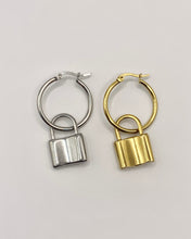 Lock charm single earring