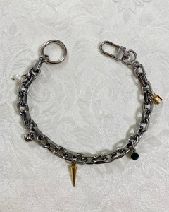 Pierced charm chunky anklet