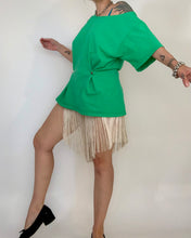 Custom one shoulder snap tee