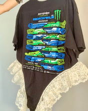 Upcycled Monster Nascar lace negligee tee