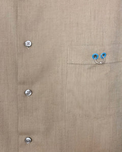 Upcycled pierced button down
