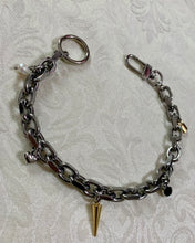 Pierced charm chunky anklet