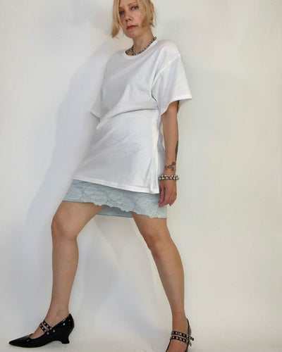 Custom strong shoulder tie back tee