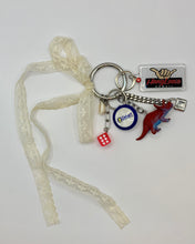 Lace bow repurposed toy keychains