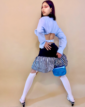 Handmade taffeta bubble yoke skirt