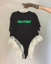 Upcycled Nintendo lace negligee tee