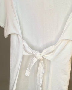 Custom strong shoulder tie back tee