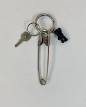 Teddy safety pin keychain